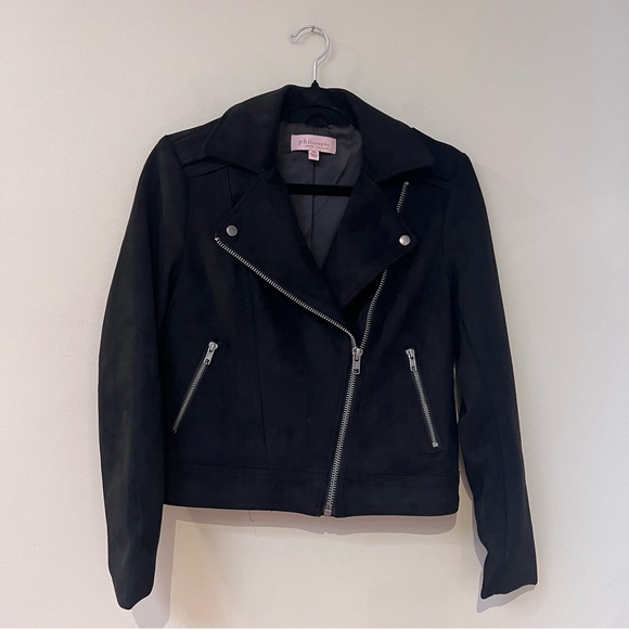 Philosophy Black Suede Jacket - Picture 1 of 5